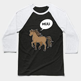 Horse Comic Cartoon Funny Baseball T-Shirt